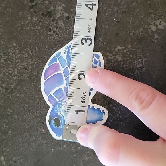 Blue Purple Watercolor Turtle Sticker NEW - Picture 3 of 4